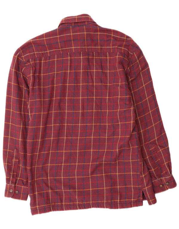 Hoggs Of Fife Chemise en flanelle Lumberjack pour homme en coton à petits carreaux rouges