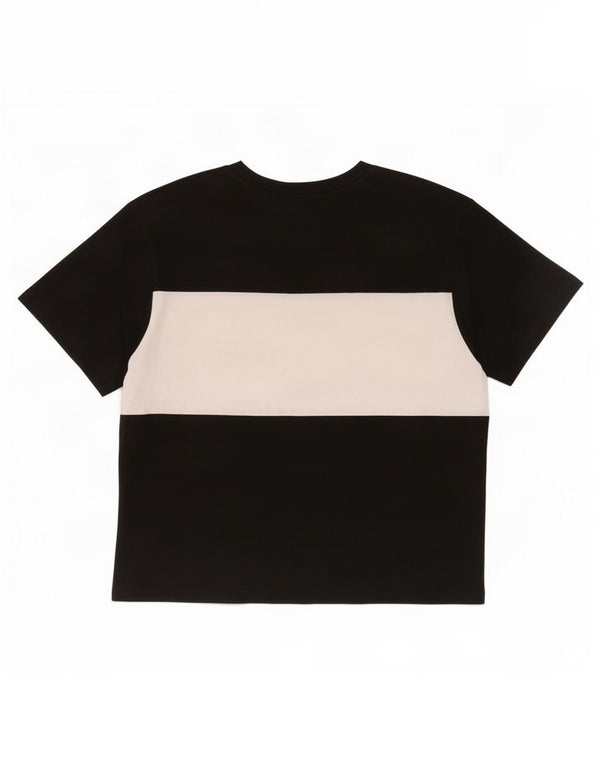 Fila T-shirt graphique pour femme UK 14 Noir moyen Colourblock