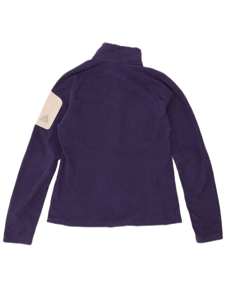 EDDIE BAUER Veste Polaire Femme UK 12 Violet Moyen Colorblock Polyester