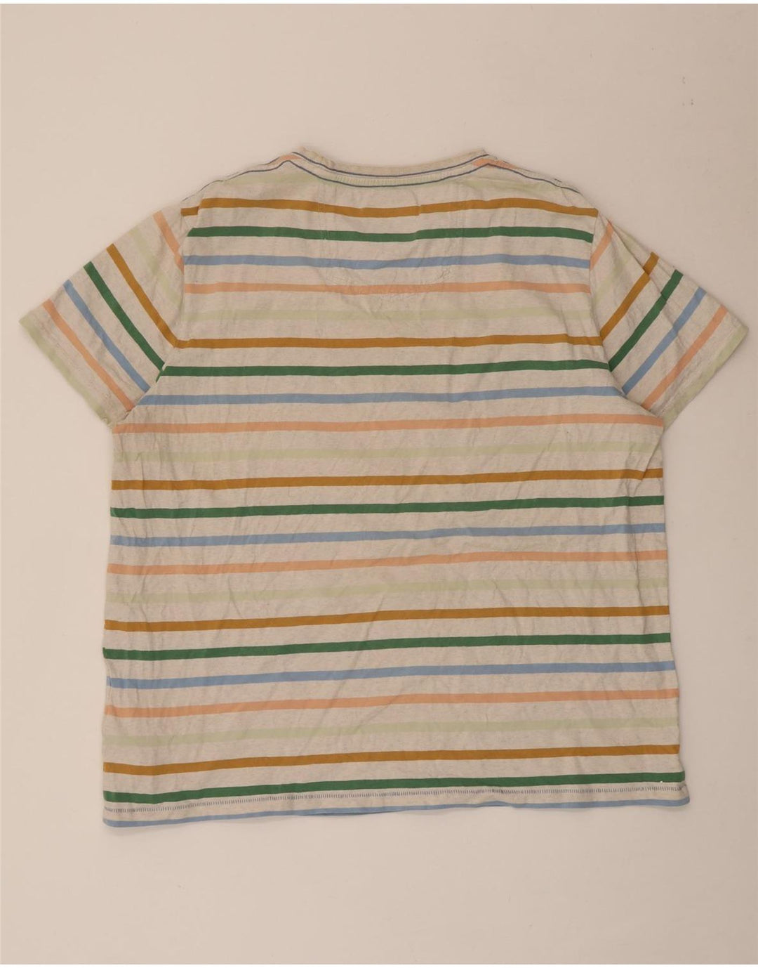 Fat Face T-Shirt Homme Top 2XL Coton Rayé Multicolore
