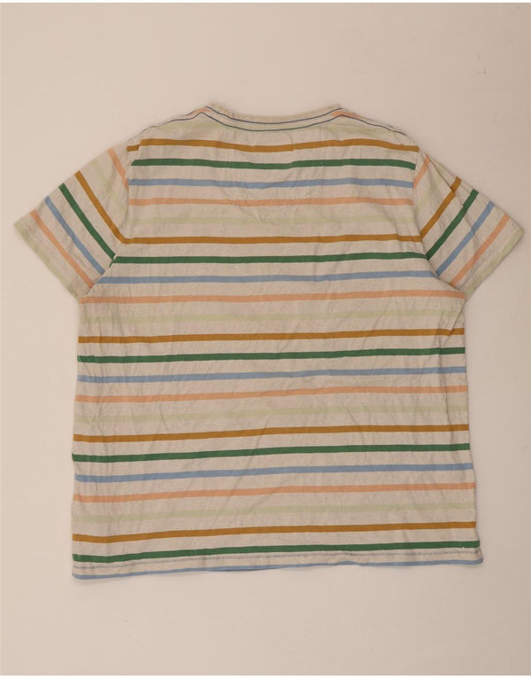 Fat Face T-Shirt Homme Top 2XL Coton Rayé Multicolore