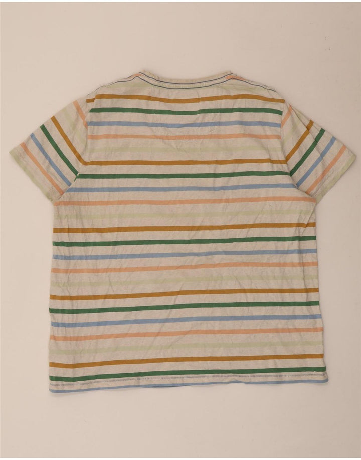 Fat Face T-Shirt Homme Top 2XL Coton Rayé Multicolore