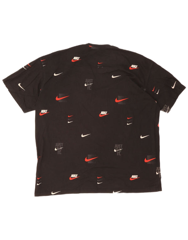 Nike T-shirt graphique coupe ample pour homme XL en coton noir