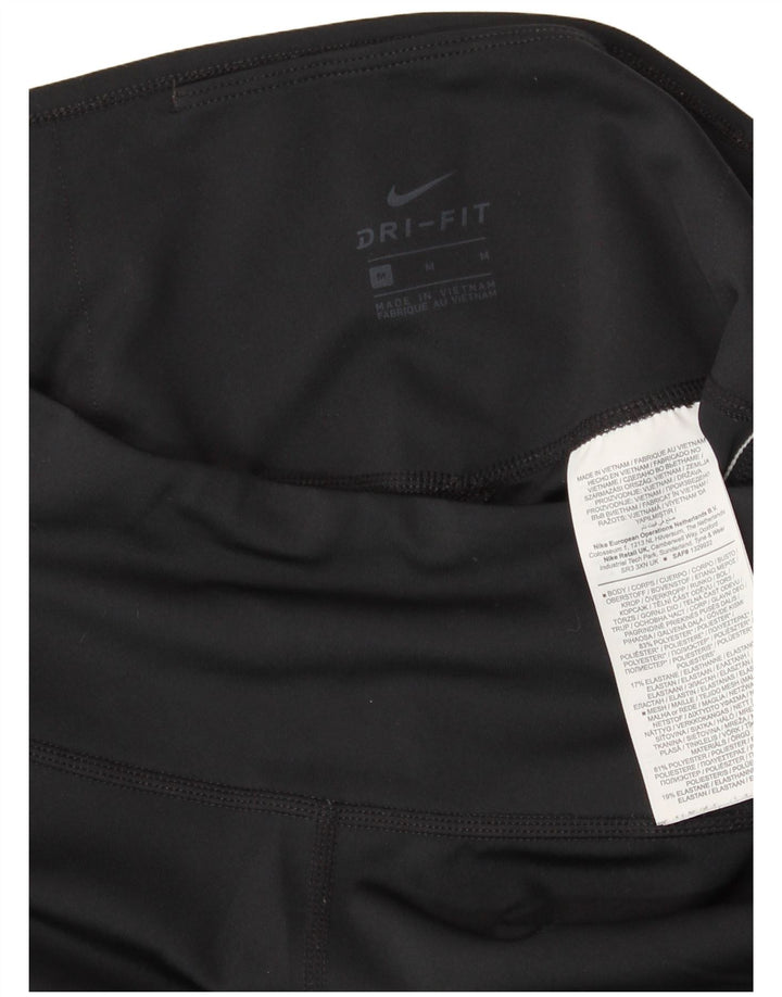 NIKE Legging Capri Dri Fit Graphic pour femme UK 12 Noir moyen colour block