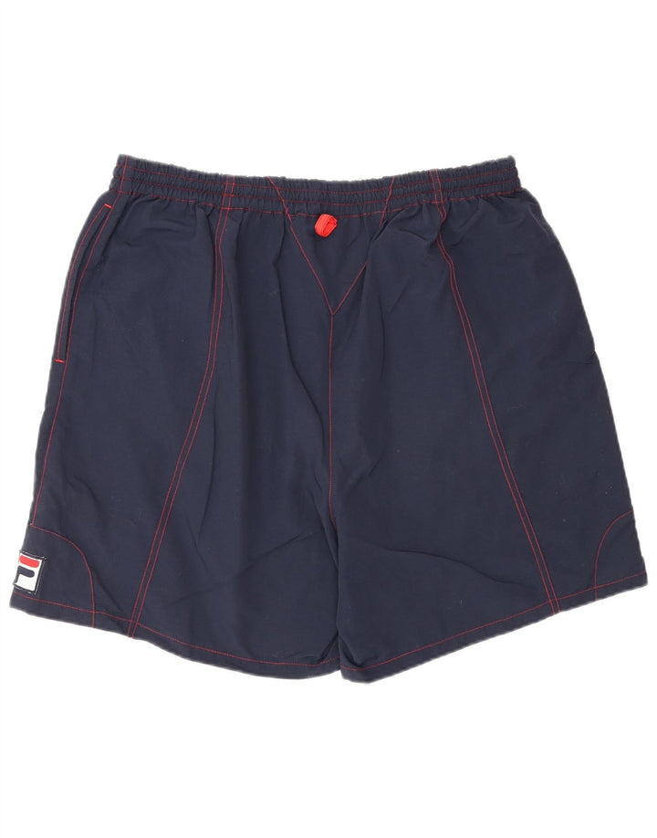 Fila Short de Sport XL Homme Bleu Marine Nylon