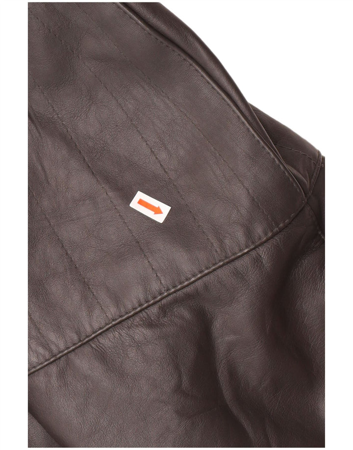 XC GIGLIO Mens Leather Jacket UK 38 Medium Black Leather