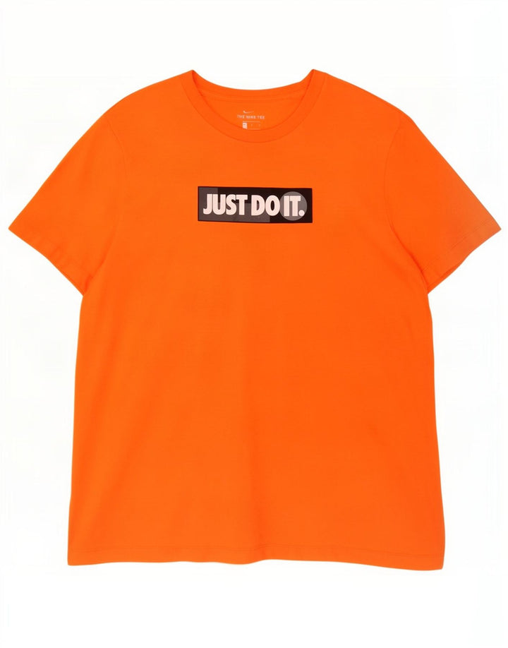 Nike T-shirt graphique pour homme en coton orange Taille L
