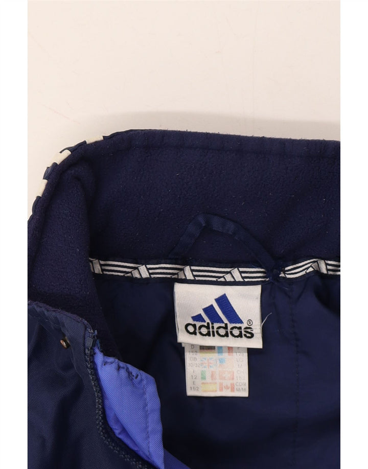 ADIDAS Boys Windbreaker Jacket 11-12 Years Navy Blue Polyester Vintage Adidas and Second-Hand Adidas from Messina Hembry 