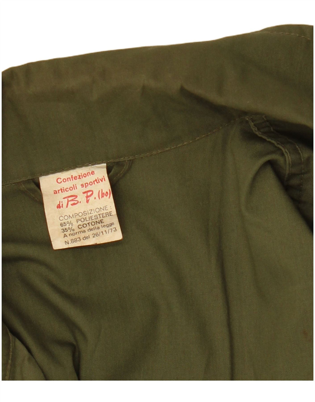 VINTAGE Veste utilitaire homme UK 36 Petit Kaki Polyester