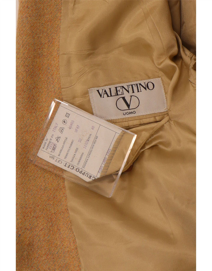 VALENTINO Veste Blazer 2 Boutons Homme IT 52 XL Beige Laine Vierge