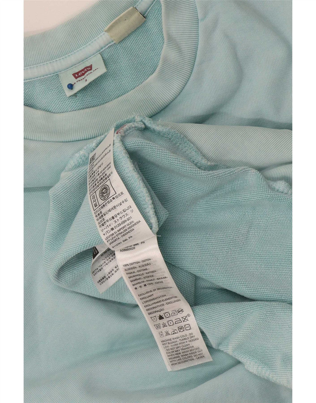 Levi's Sweat-shirt Graphic Loose Fit Homme Turquoise Coton