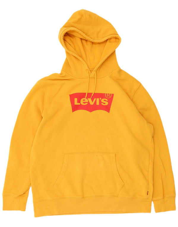 Levi's Pull à Capuche Standard Graphic Homme Jaune Coton Large