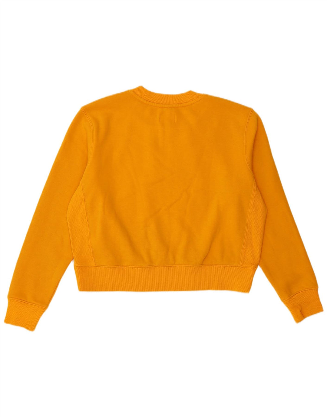 TOMMY HILFIGER Sweat-shirt court pour femme UK 14 Coton jaune moyen