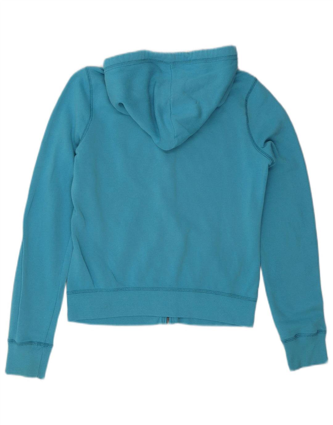 HOLLISTER Pull à capuche zippé graphique pour femme UK 14 Bleu moyen Coton