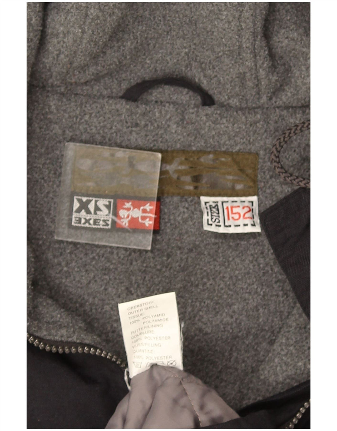 XS Exes Veste coupe-vent à capuche garçon 12-13 ans Noir Polyamide