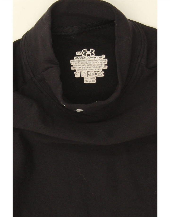 Under Armour Haut à manches longues pour femme UK 10 Small Noir Nylon