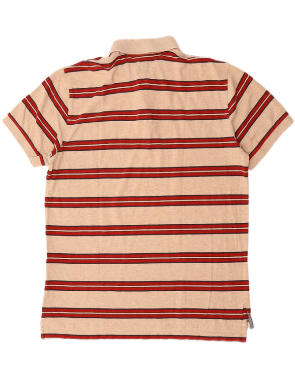 Tommy Hilfiger Polo sur mesure pour homme XL en coton rayé beige