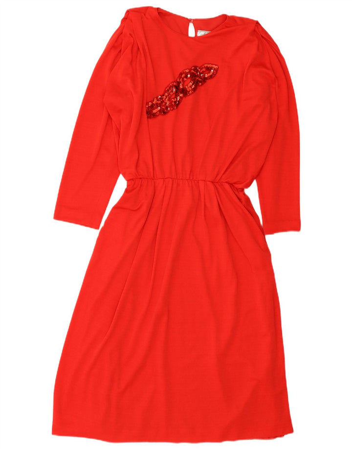 Robe longue surdimensionnée à manches longues pour femmes exclusives EU 36 petit rouge
