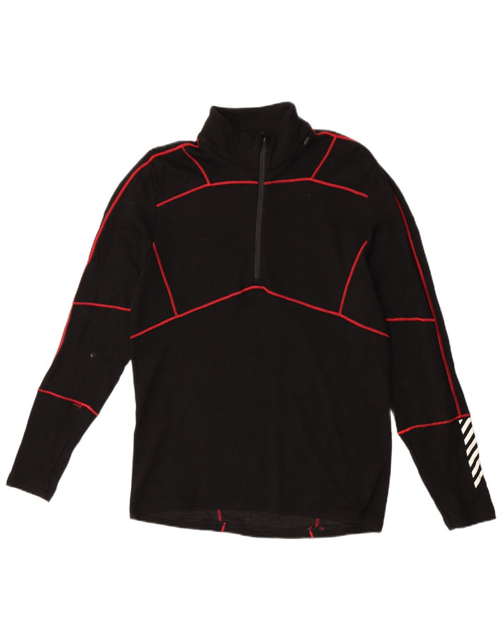 Helly Hansen Haut de survêtement à col zippé pour homme Noir moyen géométrique
