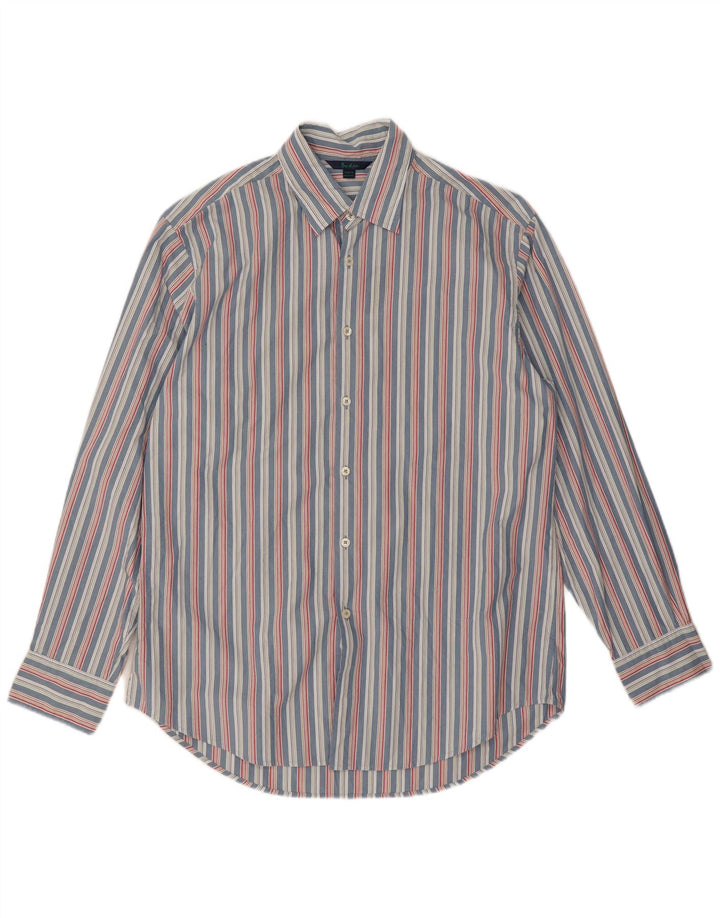 Chemise Boden Homme Large Bleu Rayé Coton