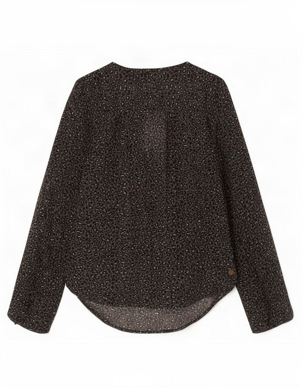 Maison Scotch Womens Petite Blouse Top UK 10 Petit imprimé animal violet