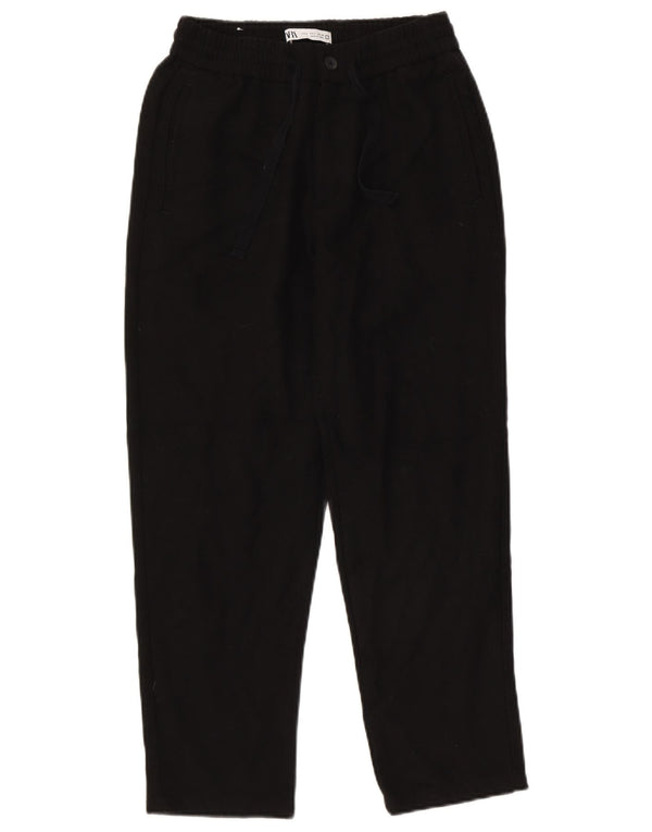 Zara Pantalon Chino Fuselé Homme Petit W30 L26 Noir Polyester