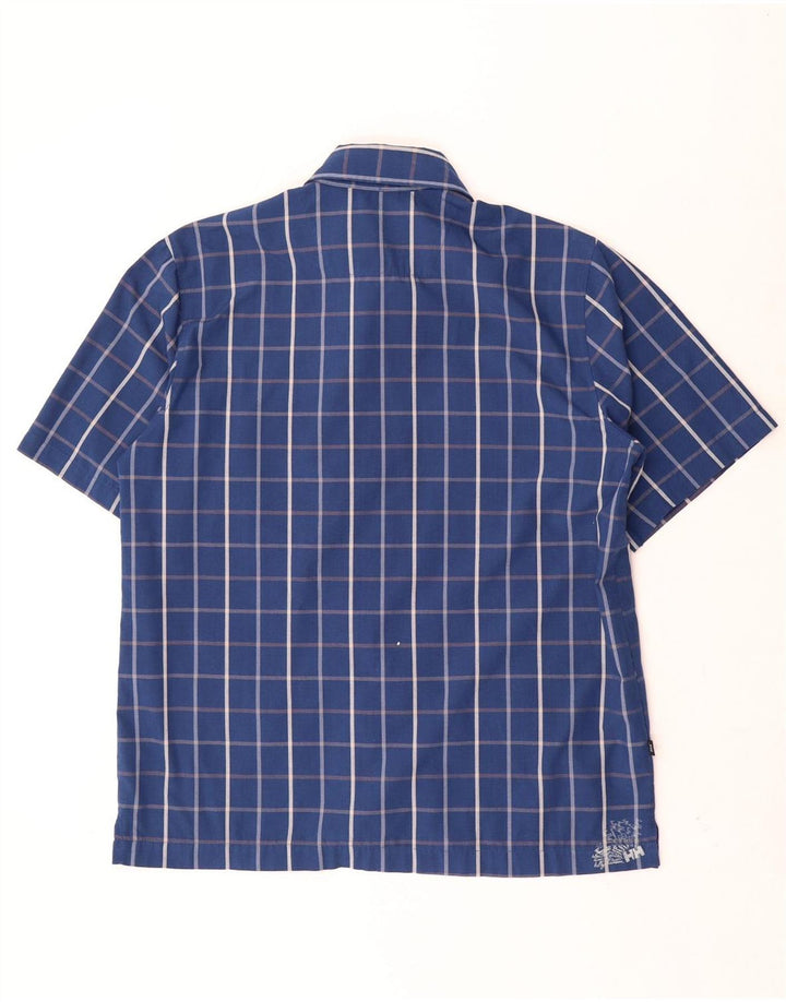 Helly Hansen Chemise à manches courtes pour homme en polyester à carreaux bleu marine moyen