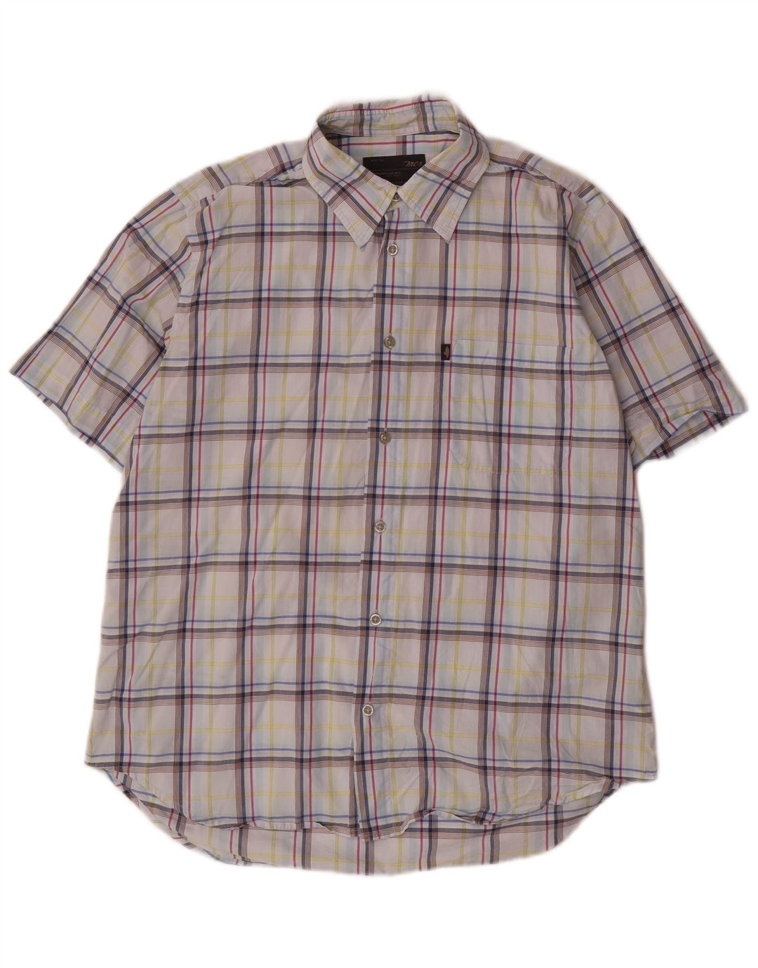 Marlboro Classics Chemise à manches courtes pour homme en coton à carreaux multicolores