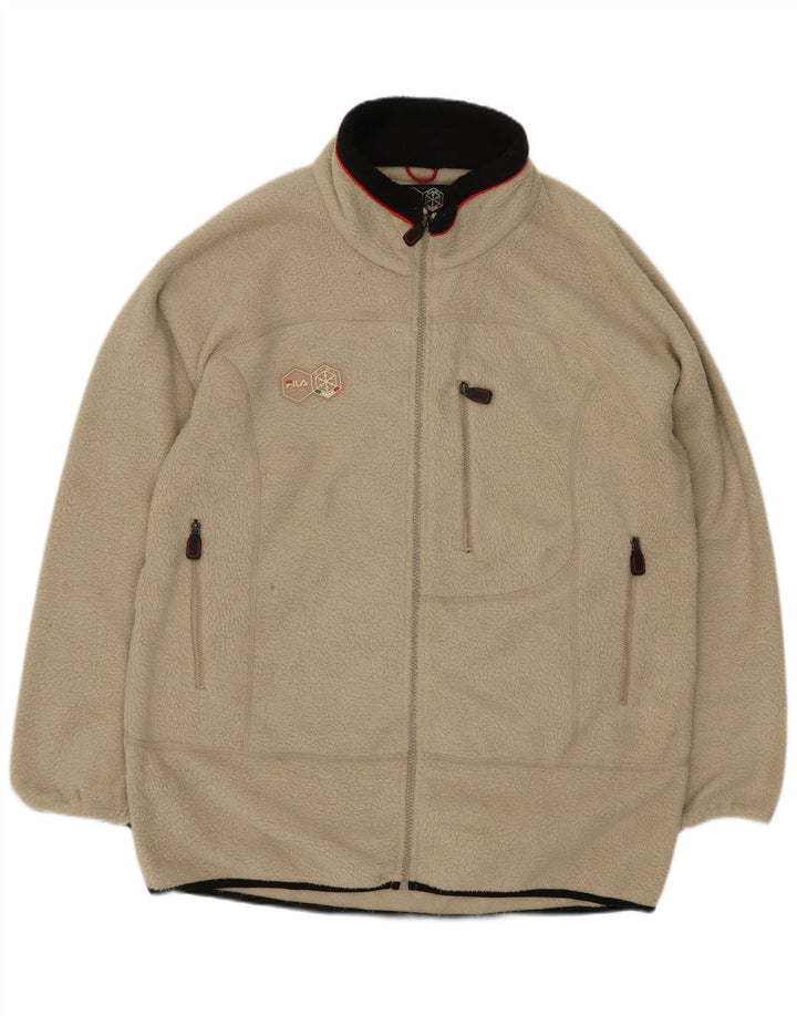 Fila Veste polaire homme UK 40 Large Beige Polyester