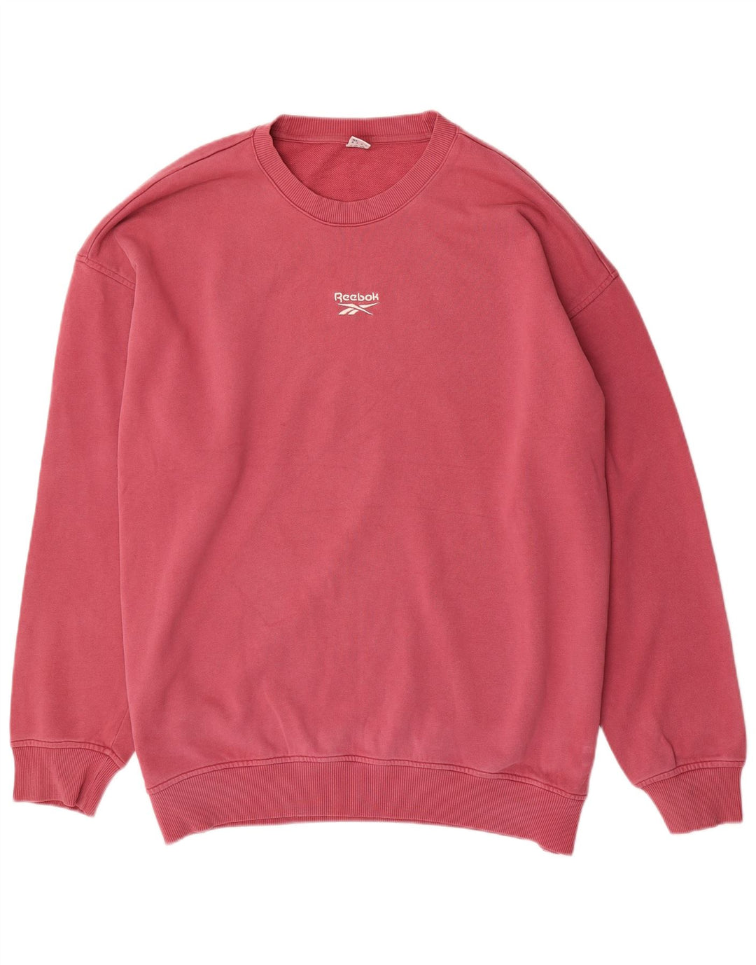 Reebok Sweat-Shirt Coupe Ample Homme XL Rose Coton