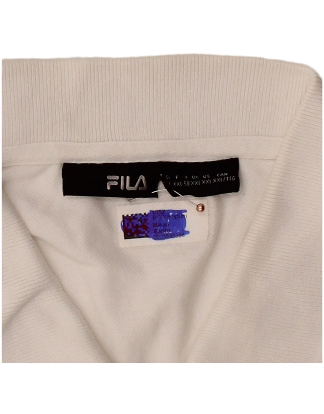 FILA Mens Polo Shirt 2XL White