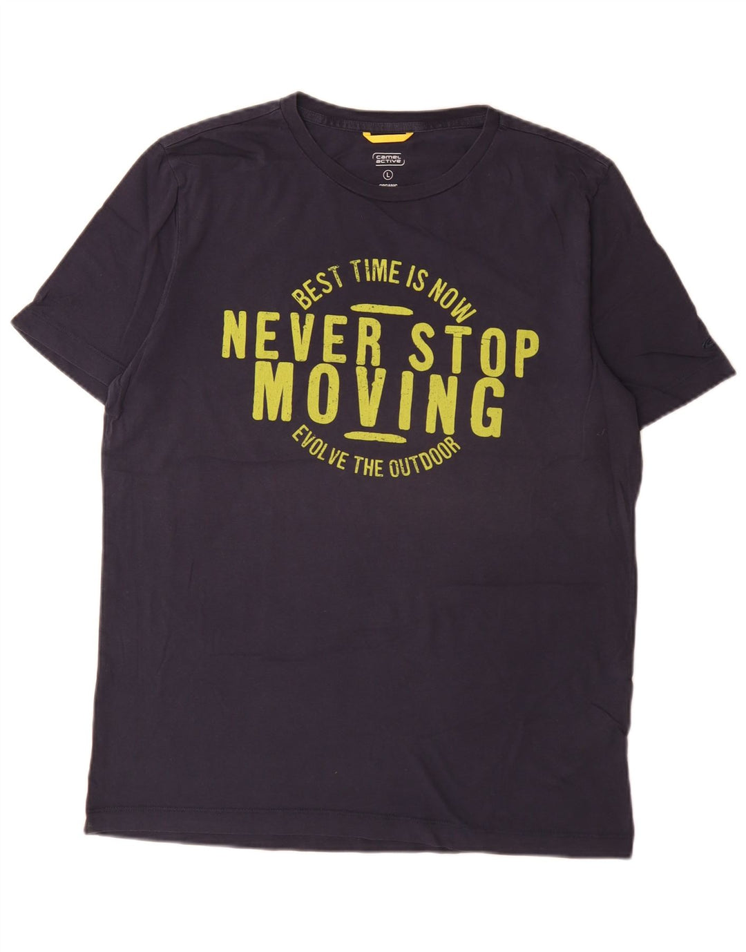 Camel Active T-Shirt Graphique Homme Grand Bleu Marine Coton