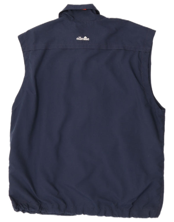 Ellesse Veste de survêtement sans manches pour homme IT 52 Large Bleu marine