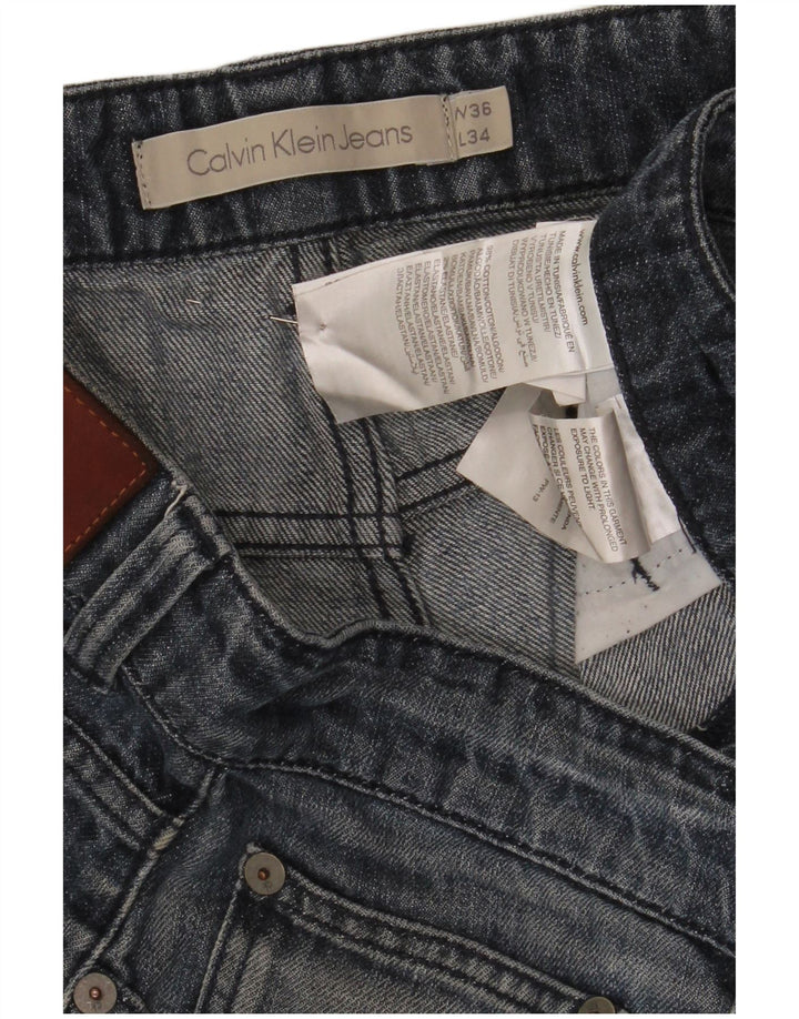 Calvin Klein Short en jean pour homme W36 Large Bleu Coton
