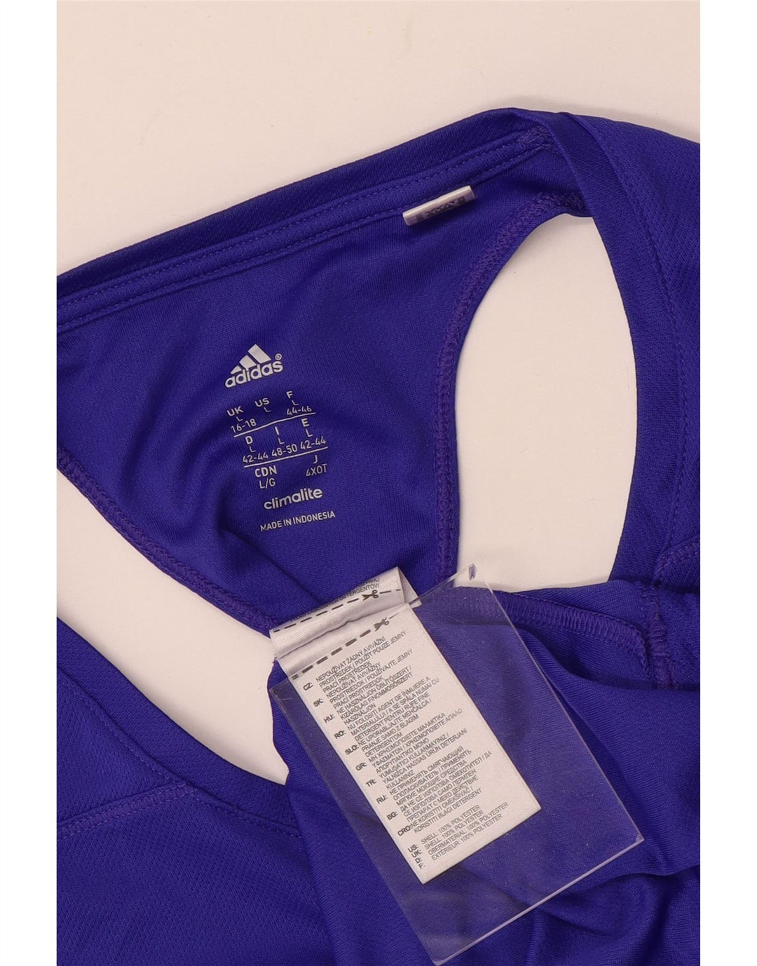 ADIDAS Femmes Climalite Débardeur UK 16/18 Grand Violet Polyester