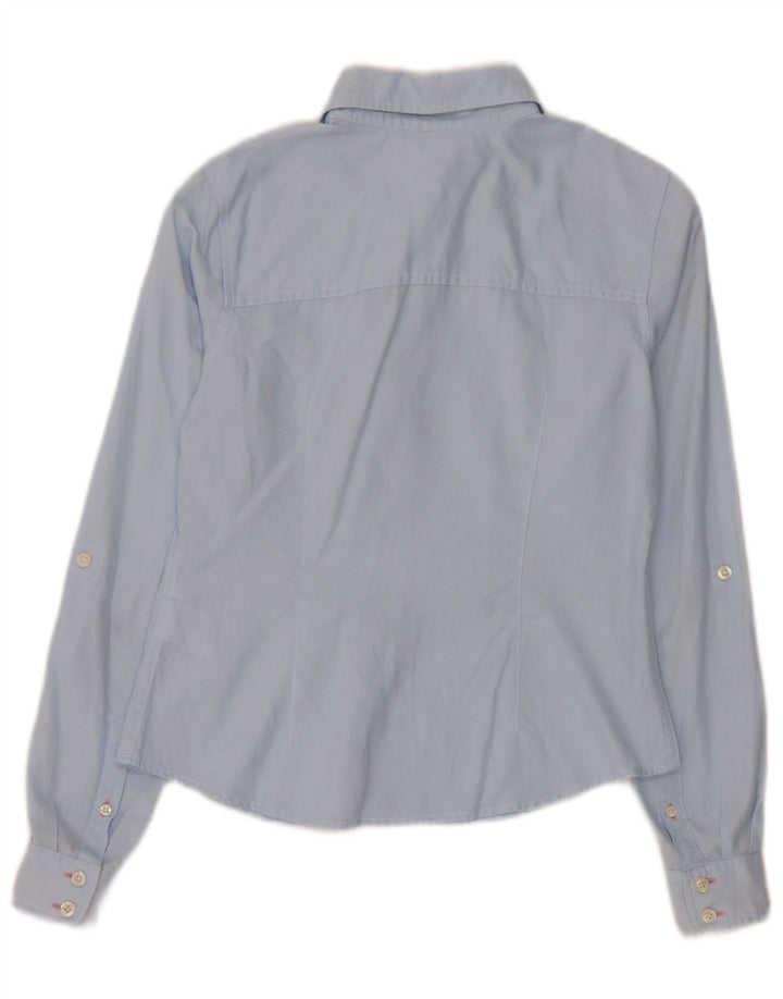 Tommy Hilfiger Chemise Femme US 4 Small Bleu Coton