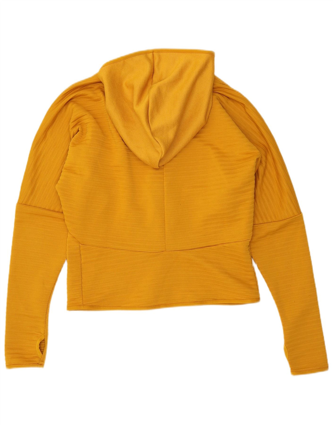 ADIDAS Pull à capuche zippé pour femme UK 12/14 Jaune moyen