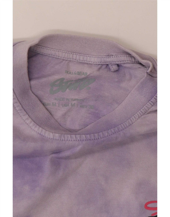 Pull & Bear T-Shirt Graphique Homme Violet Moyen Tie Dye