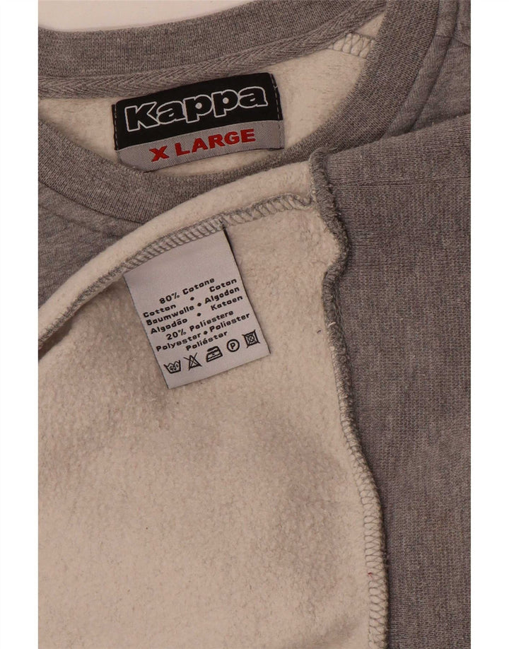 Kappa Sweatshirt Jumper XL Gris Coton Homme