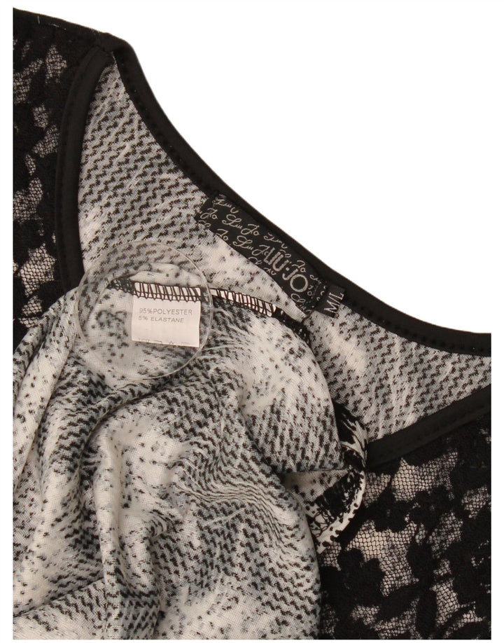 Robe fourreau pour femmes Liu Jo UK 12 Medium Noire à fleurs en polyester