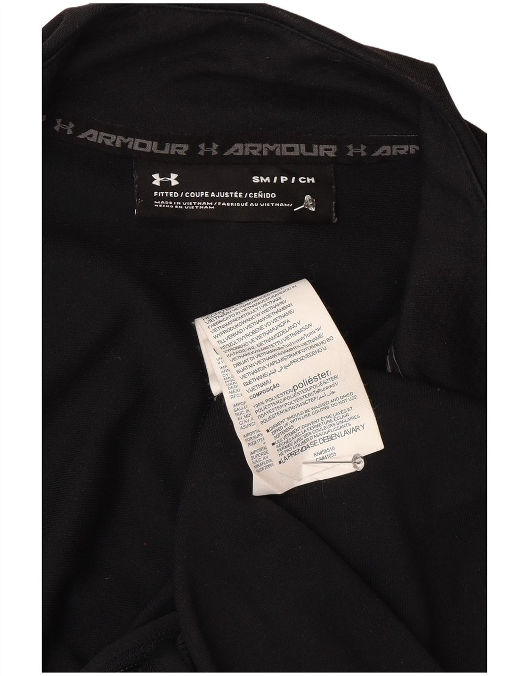 Under Armour Veste de Survêtement Graphique Ajustée Homme Petit Noir Polyester