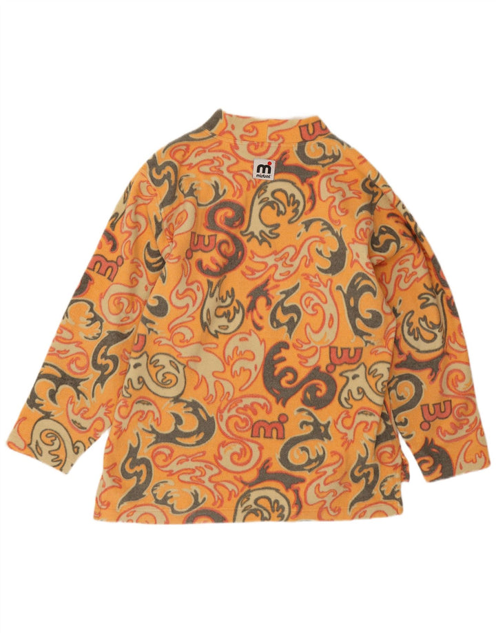Mistral Pull polaire pour homme Grand motif cachemire orange