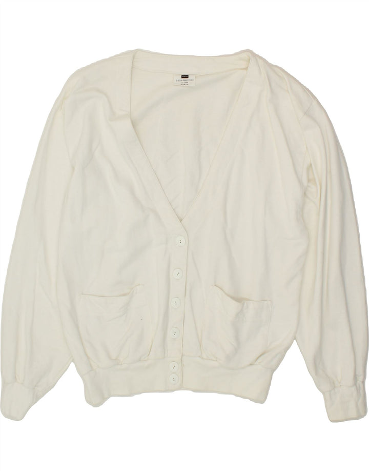 TRIGEMA Womens Cardigan Sweater EU 40/42 Large White Cotton Vintage Trigema and Second-Hand Trigema from Messina Hembry 