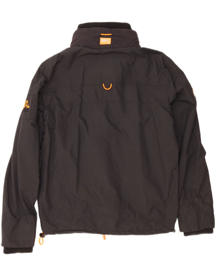 Superdry Veste coupe-vent pour femme UK 16 Large Noir Nylon