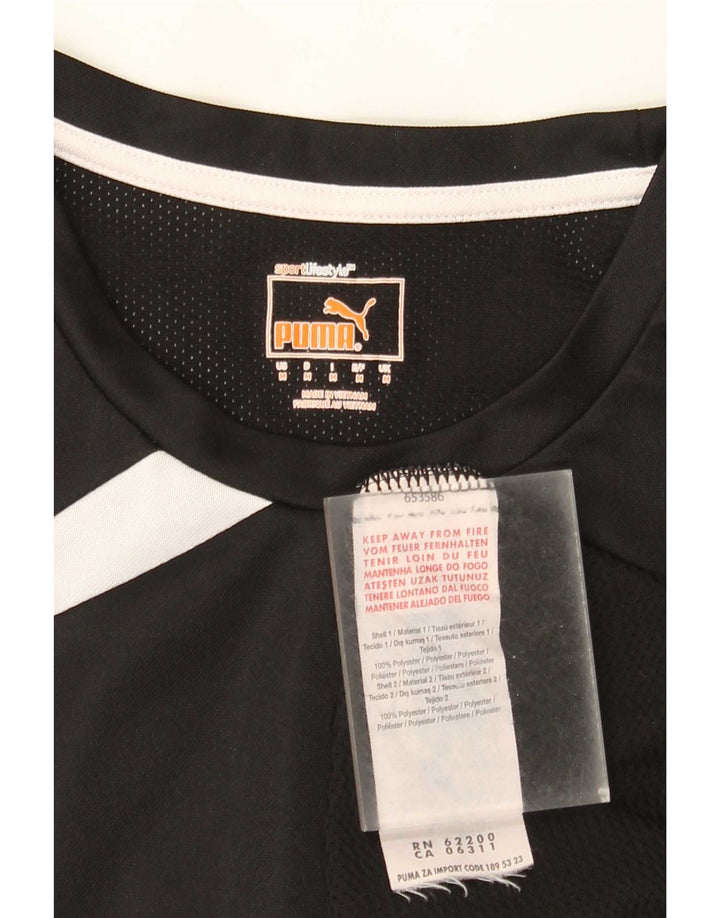 Puma T-Shirt Homme Noir Moyen Polyester Colorblock