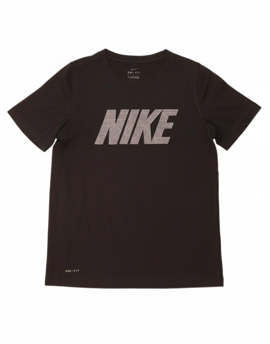 NIKE Boys Dri Fit Graphic T-Shirt Top 12-13 Years Large Black Polyester