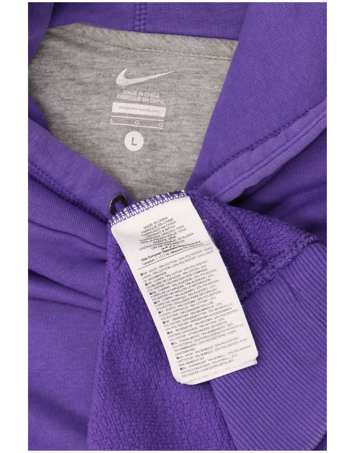 Nike Pull à capuche pour homme en coton violet Taille L
