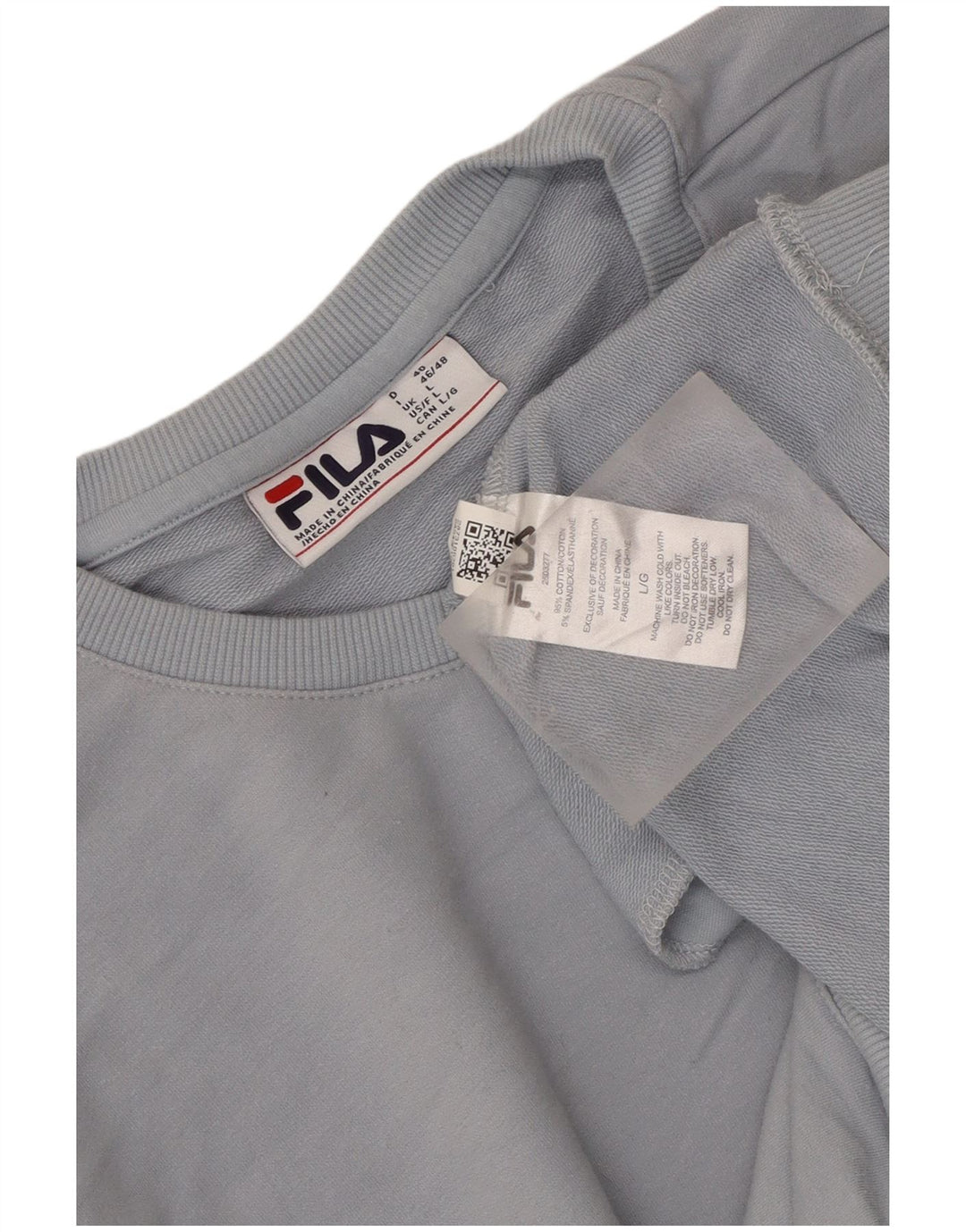 Fila Sweat-shirt pour femme UK 16 Large Bleu Coton