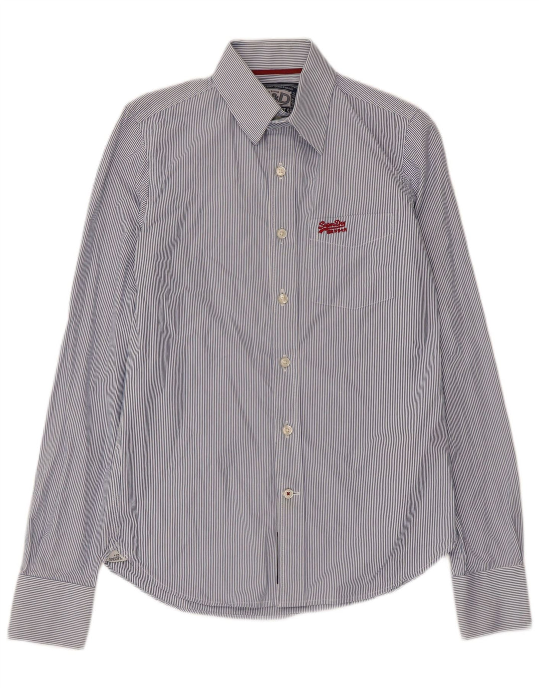 Superdry Chemise Homme Petite Rayure Bleue En Coton