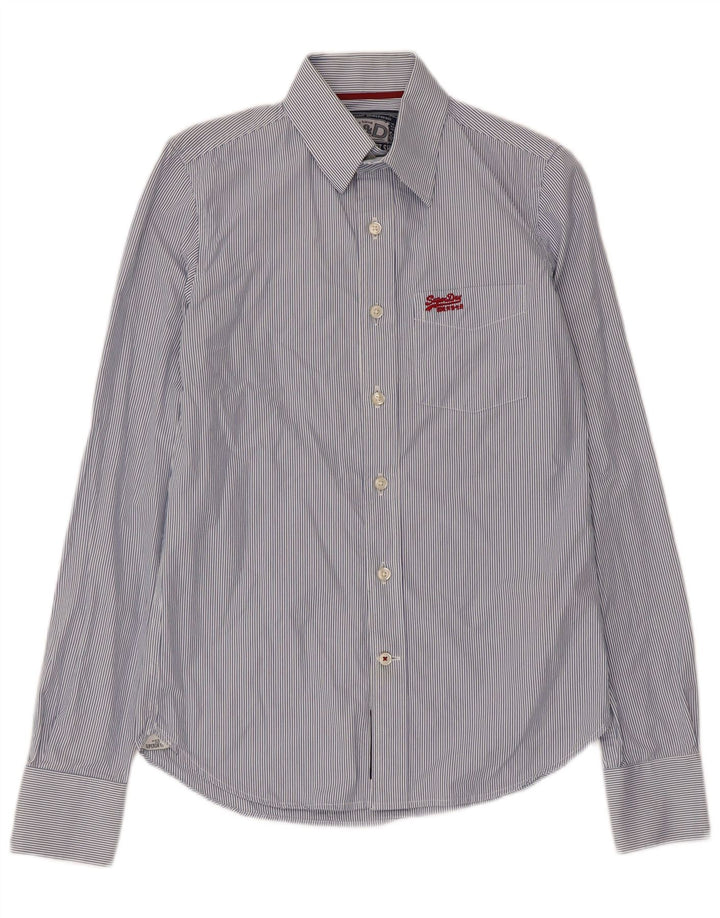 Superdry Chemise Homme Petite Rayure Bleue En Coton